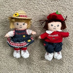 Campbell Soup Kids Bean Bag Dolls Set of 2